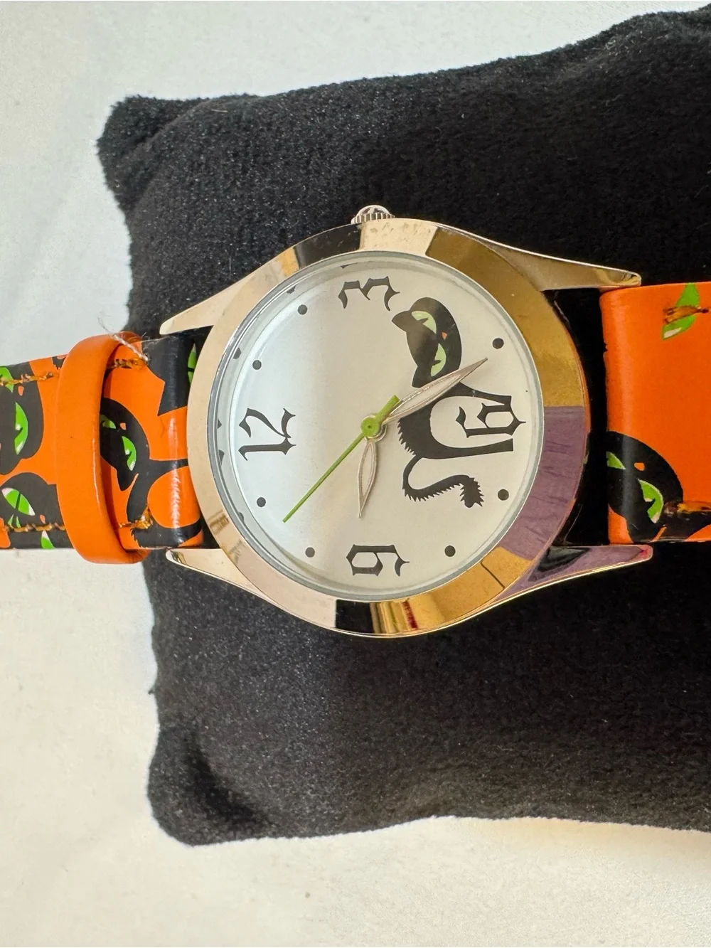 Avon Orange Black Cat Halloween Watch